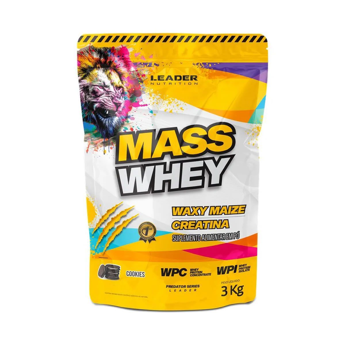 Mass Whey - Refil 3000g Cookies - Leader Nutrition