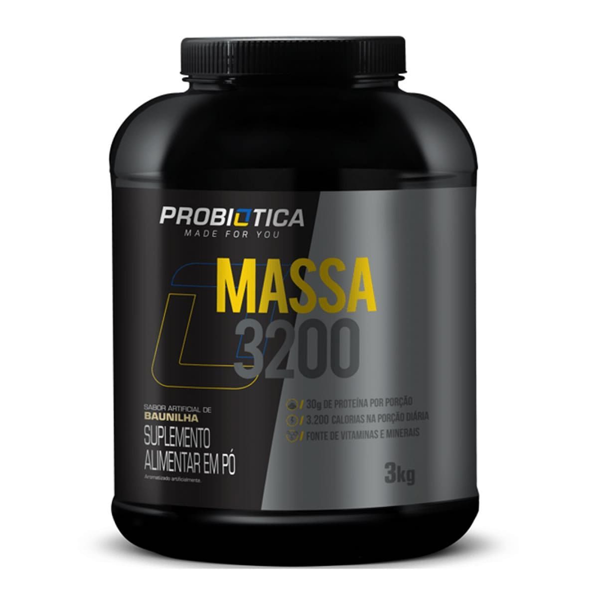 Massa 3200 - 3000g Baunilha - Probi�tica