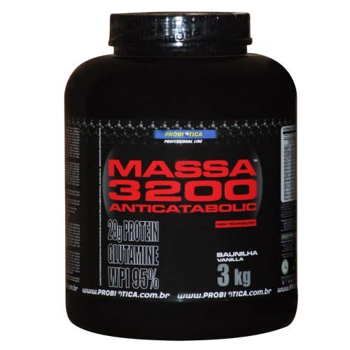 Massa 3200 Anti-catabolic - 3000g Baunilha - Probi�tica