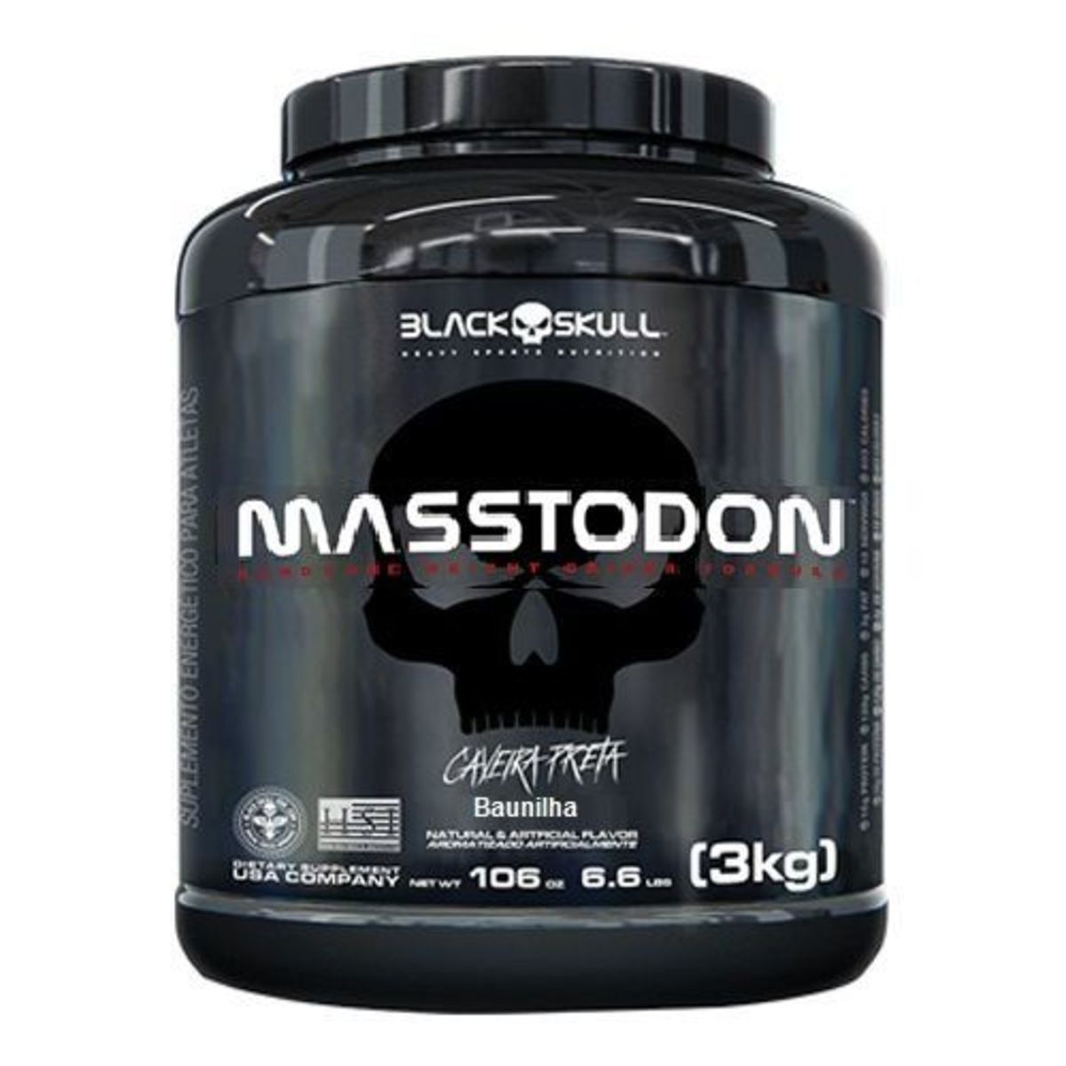 MassTodon - 3000g Baunilha - Black Skull