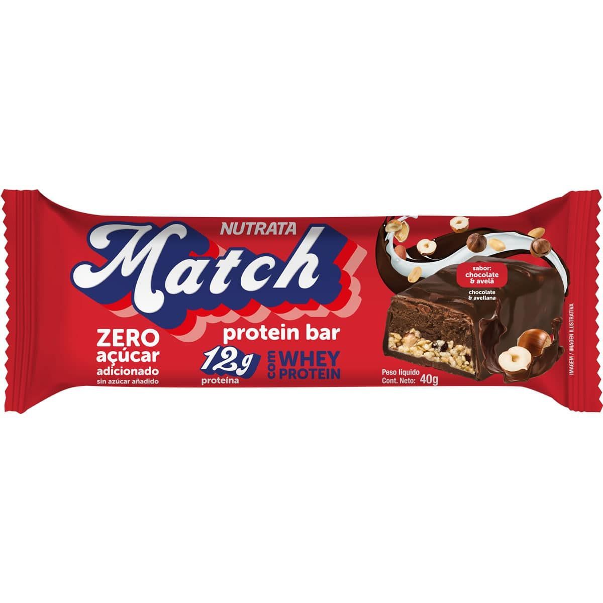 Match Protein Bar - 1 Unidade 40g Chocolate e Avel� - Nutrata
