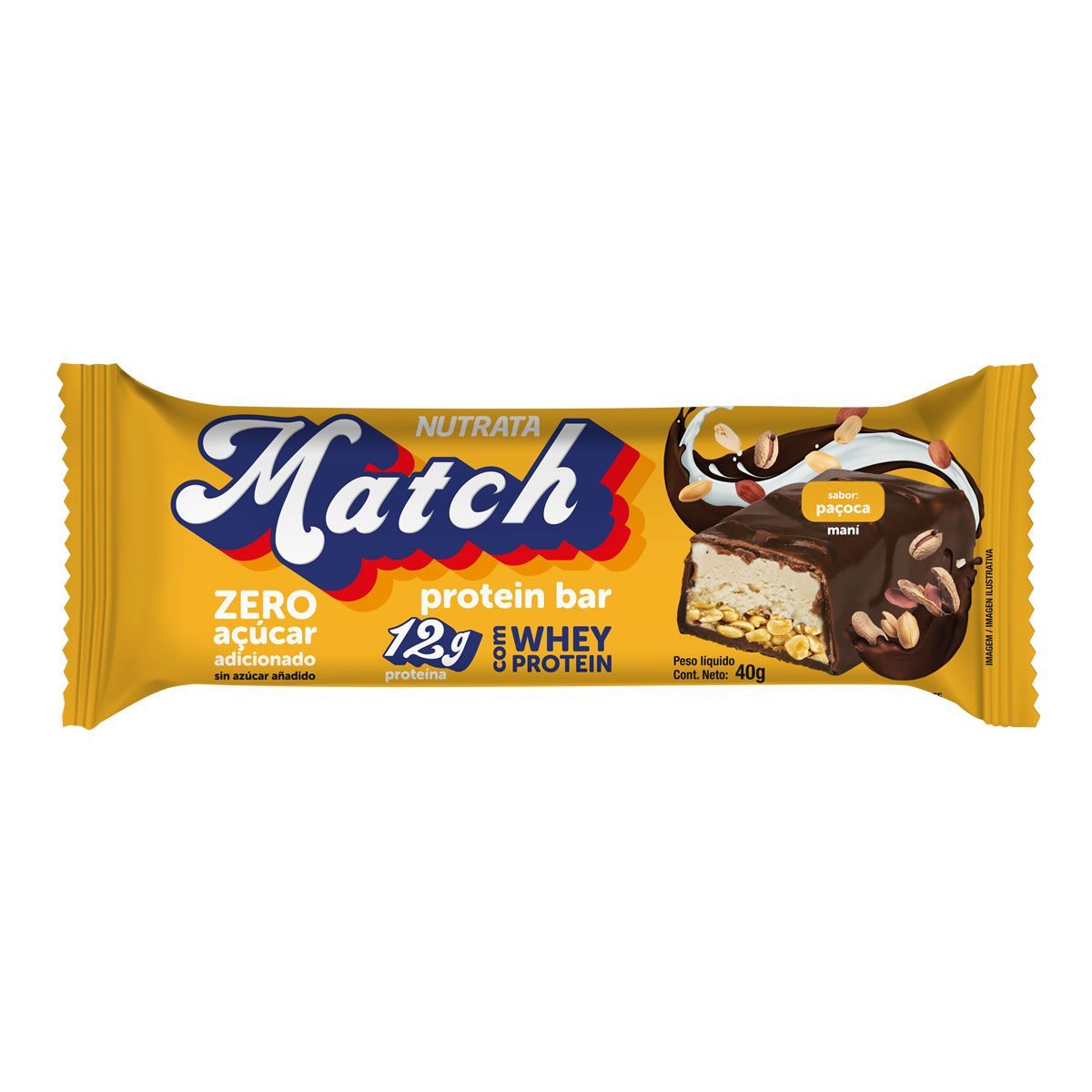 Match Protein Bar - 1 Unidade 40g Pa�oca - Nutrata*** Data Venc. 30/5/23