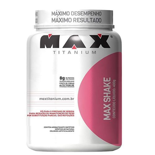 Max Shake -  400g Morango - Max Titanium*** Data Venc. 30/10/2018