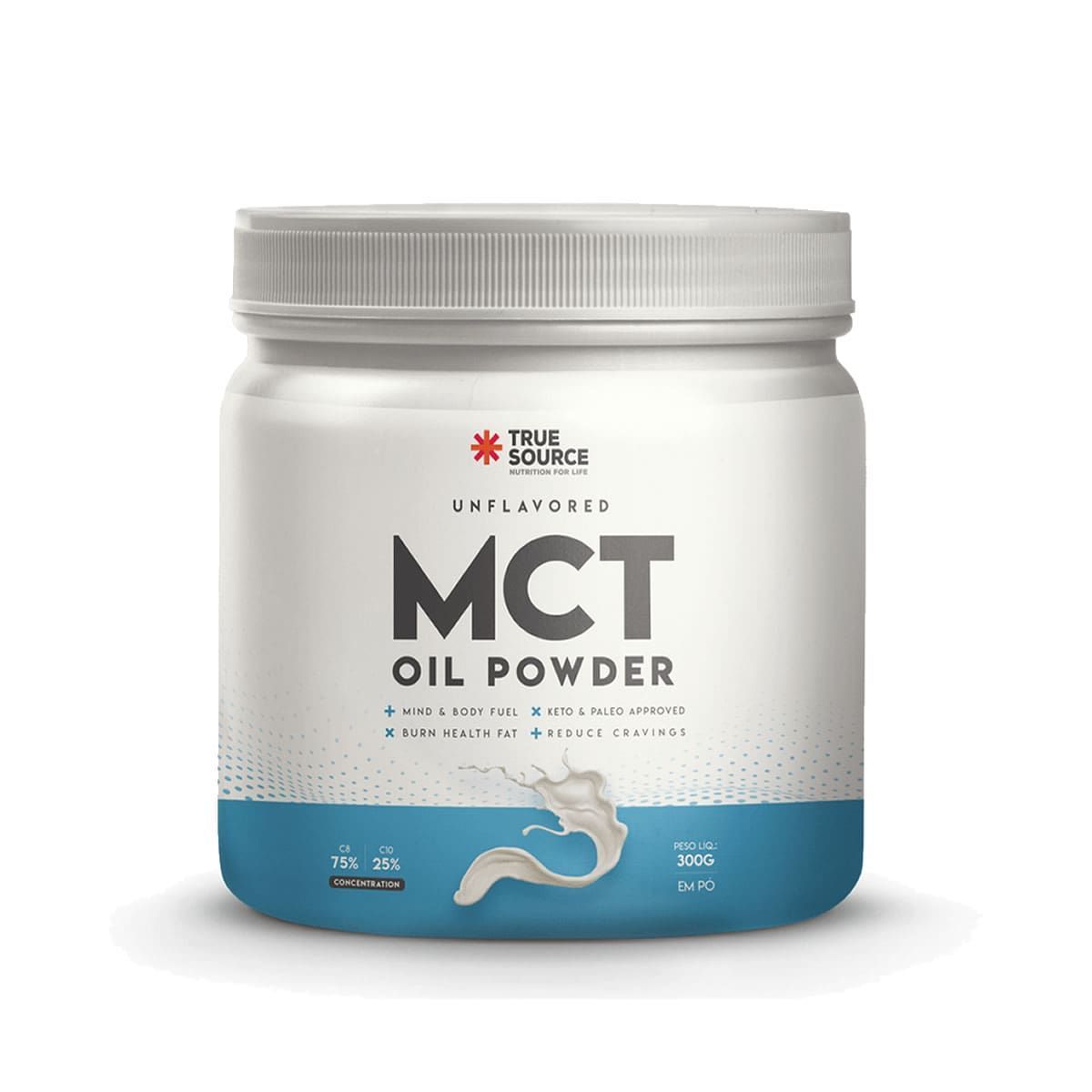 Mct Oil Powder - 300g  Sem Sabor - True Source*** Data Venc. 12/5/23