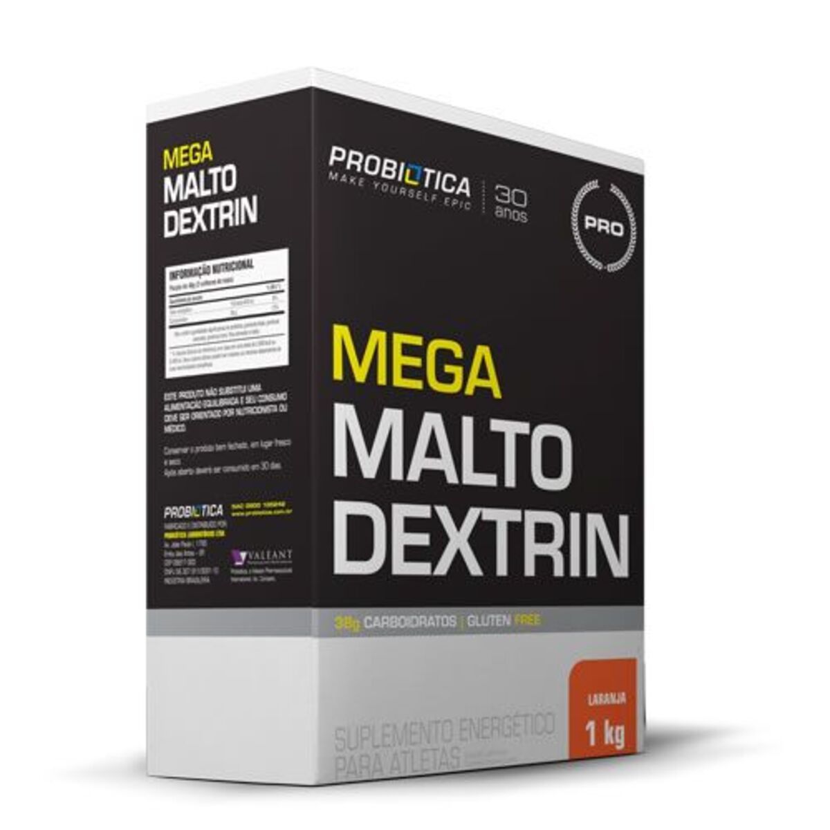 Mega Maltodextrin - 1 Kg Laranja - Probi�tica*** Data Venc. 15/02/2024