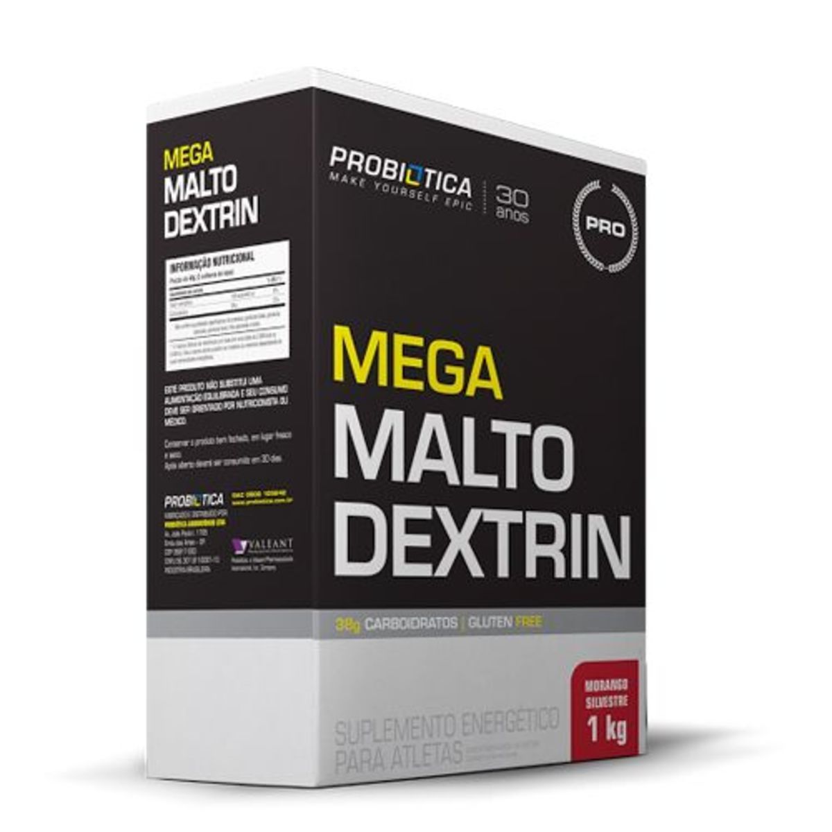 Mega Maltodextrin - 1 Kg Morango Silvestre - Probi�tica
