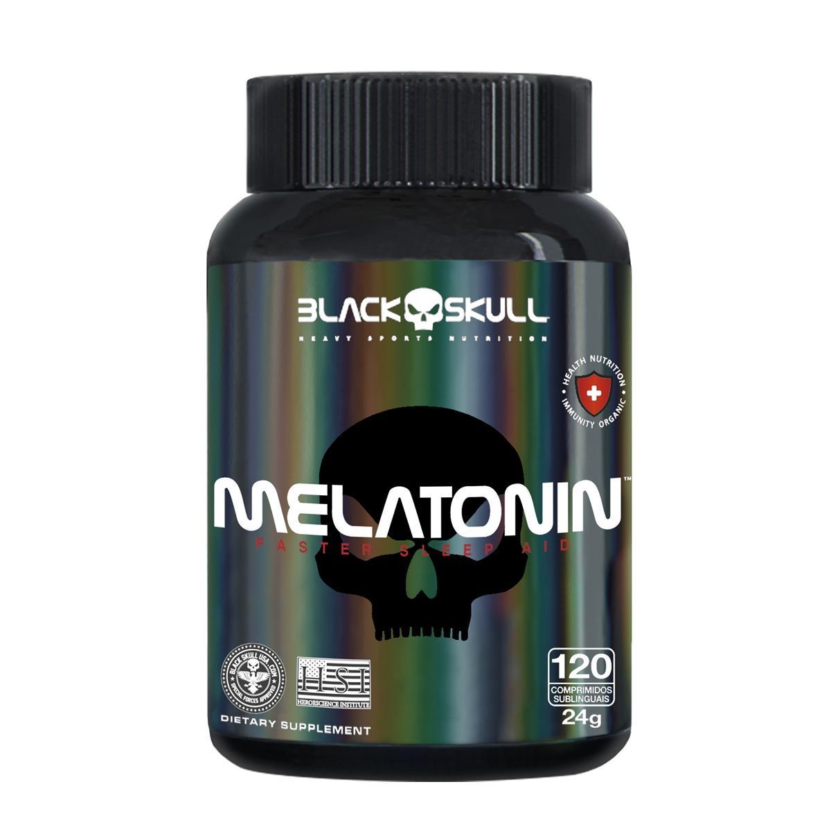 Melatonin - 120 Comprimidos Sublinguais - Black Skull