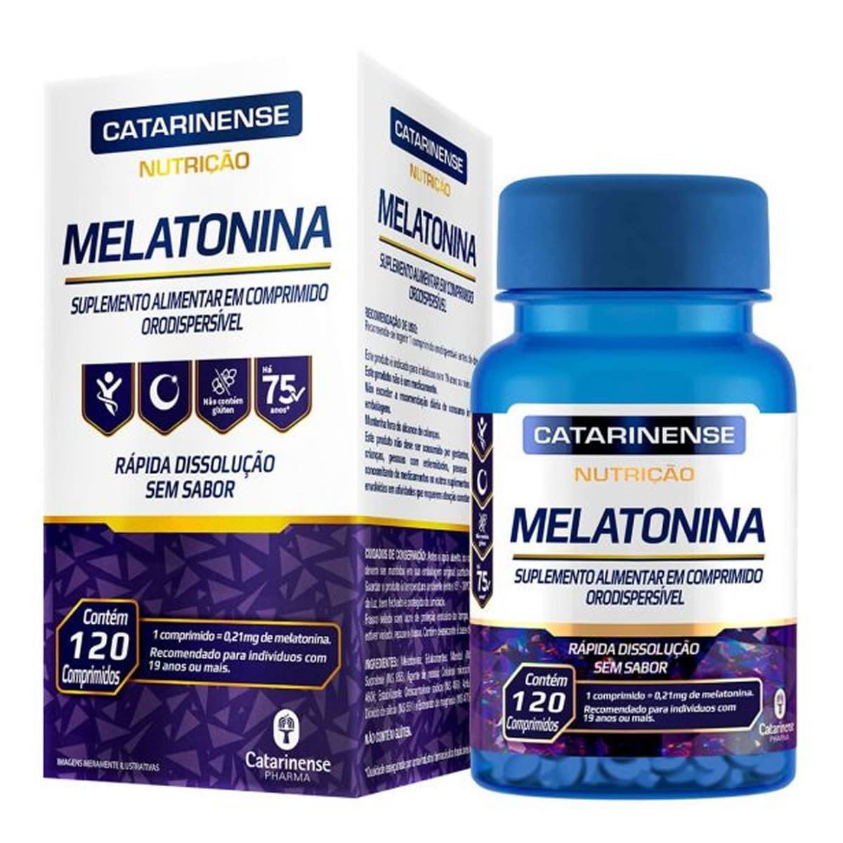 Melatonina - 120 Comprimidos - Catarinense Nutri��o