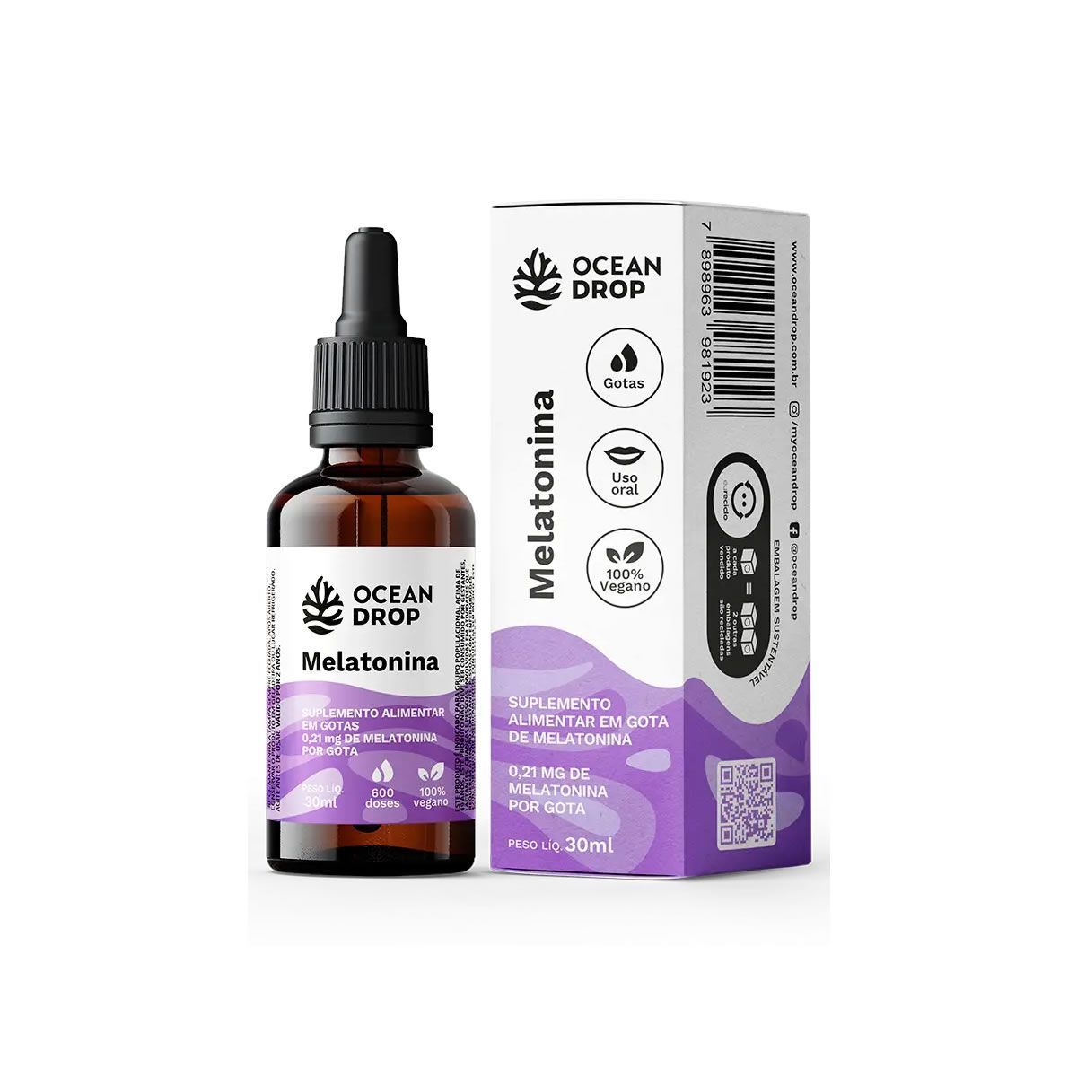 Melatonina em Gotas - 30ml Neutro - Ocean Drop