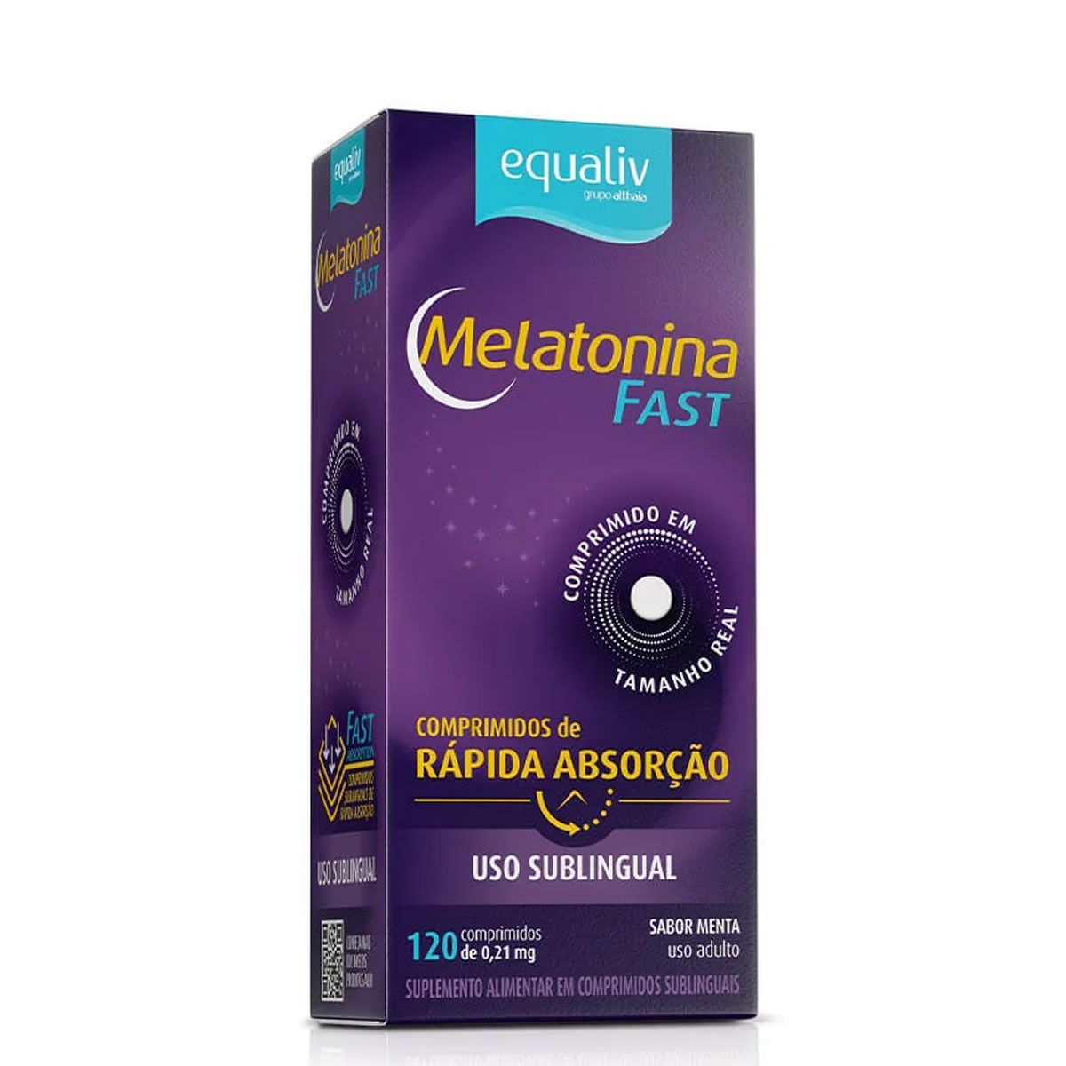 Melatonina Fast -  120 Comprimidos Sublinguais - Equaliv