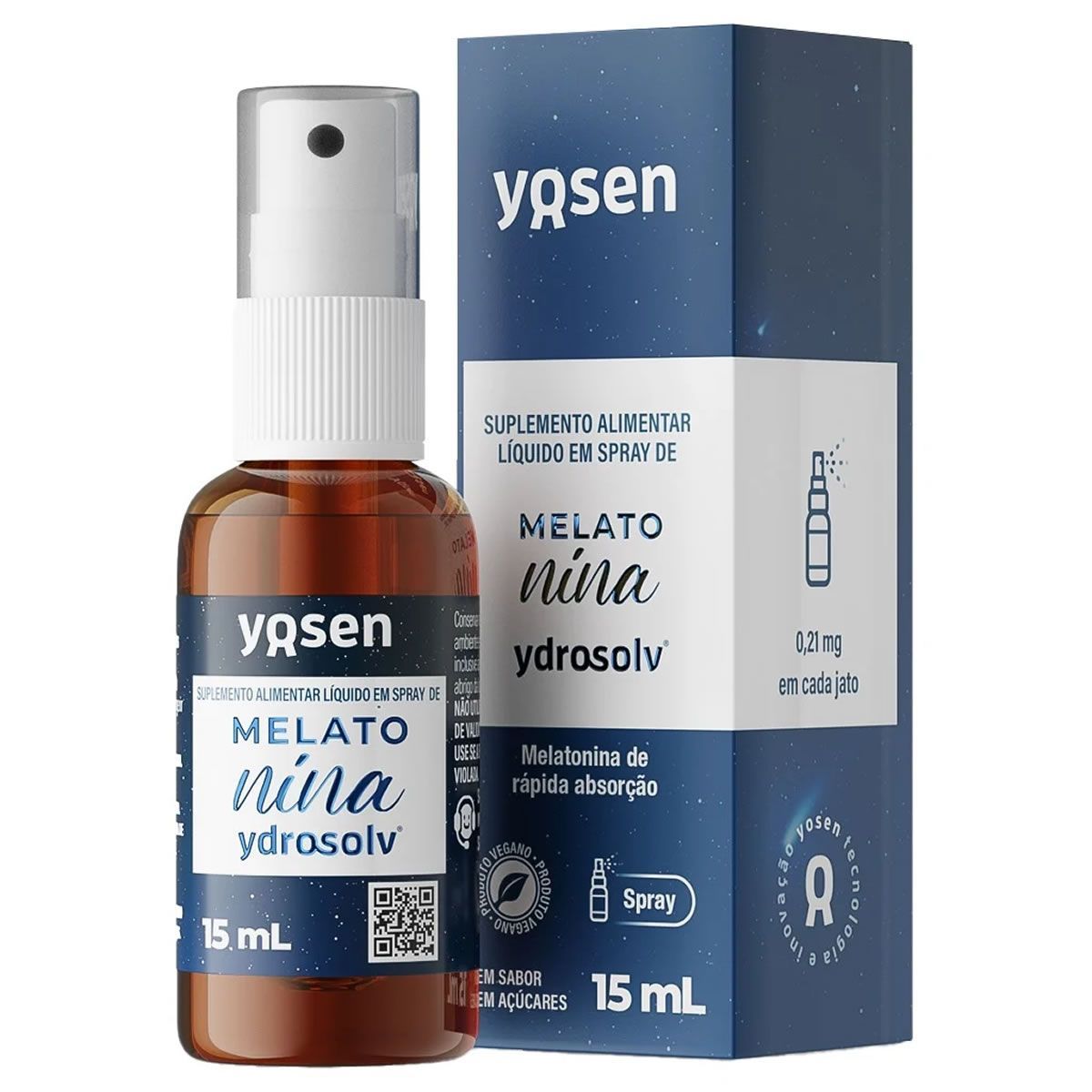Melatonina Ydrosolv Spray - 15ml Sem Sabor - Yosen