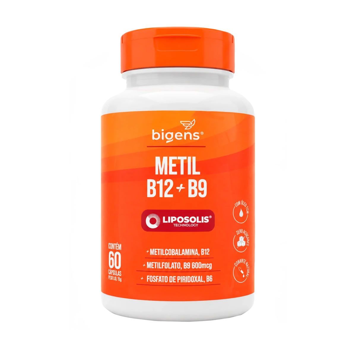 Metil B12 + B9 - 60 C�psulas - Bigens