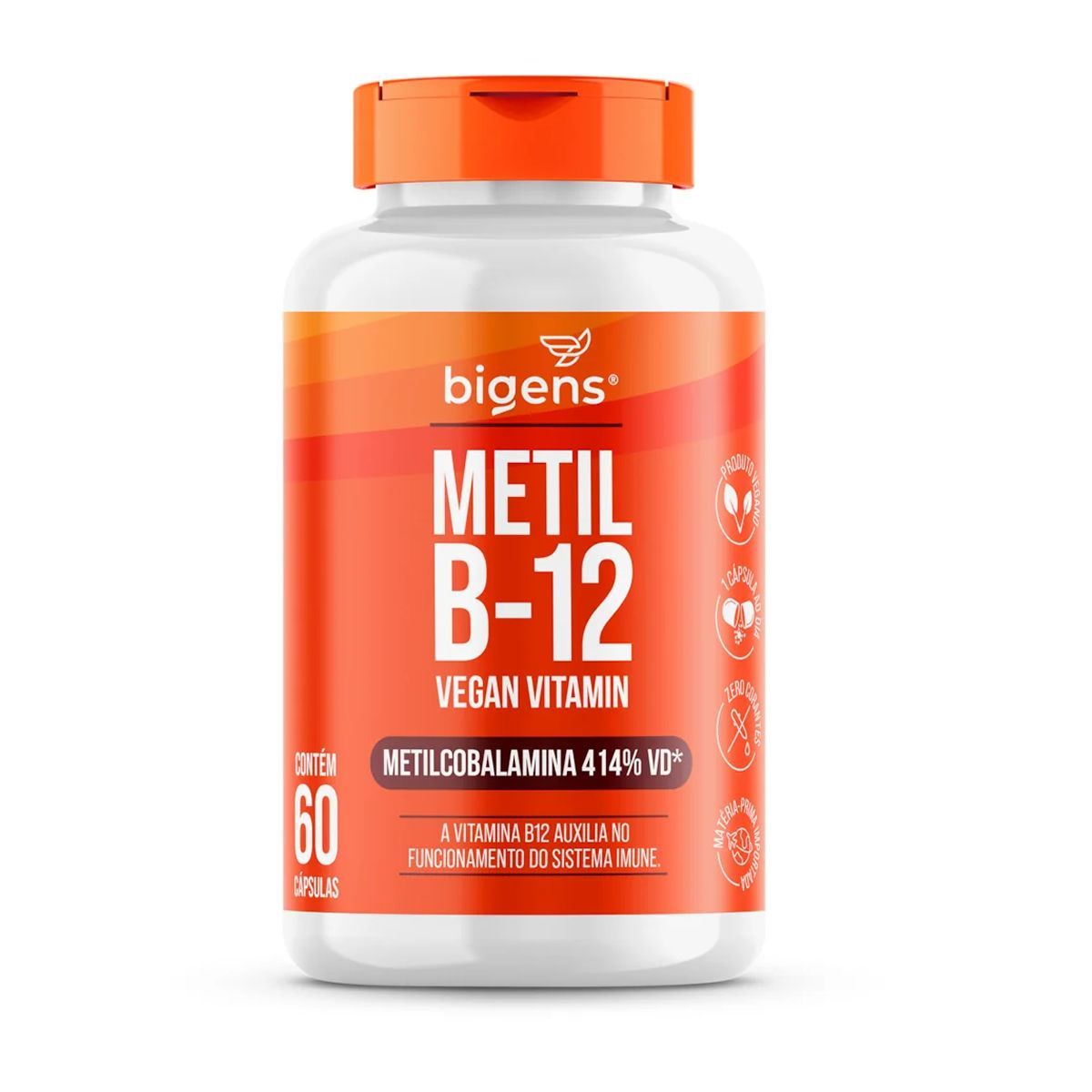 Metil B12 Vegan Vitamin - 60 C�psulas - Bigens