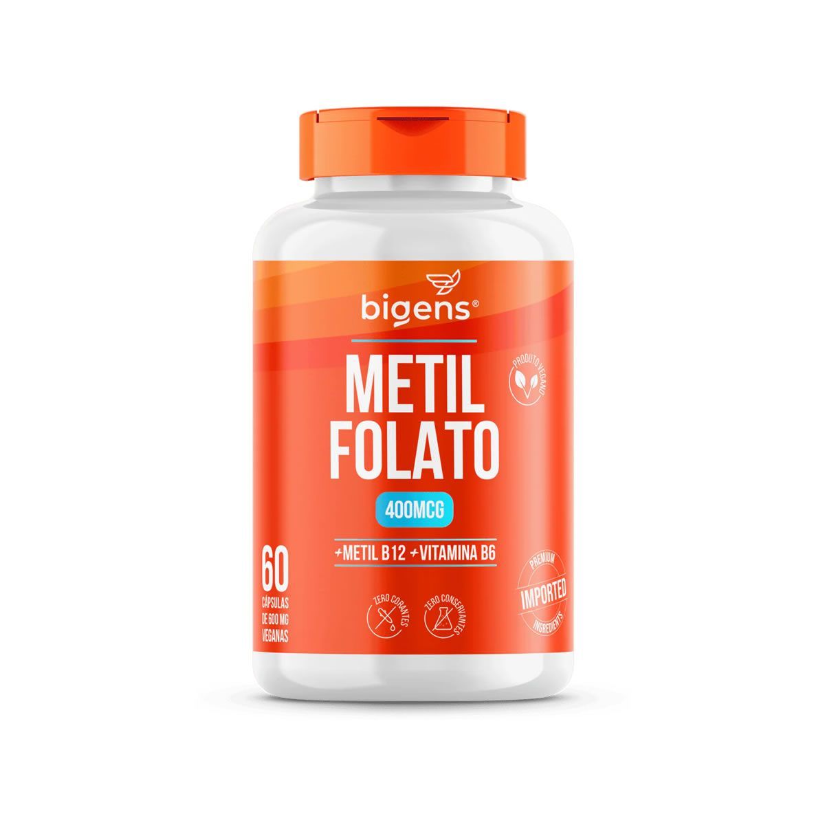 Metilfolato 400mcg - 60 C�psulas - Bigens