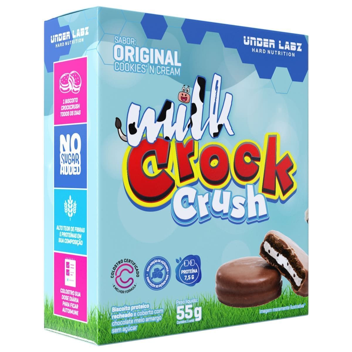 Milk Crock Crush - 1 Unidade 55g Original Cookies - Under Labz