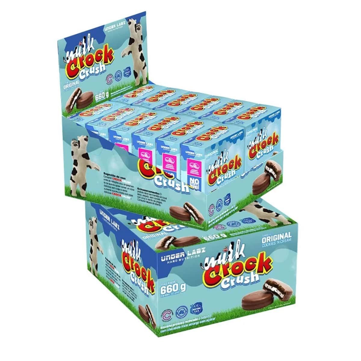 Milk Crock Crush - 12 Unidades 55g Original Cookies - Under Labz