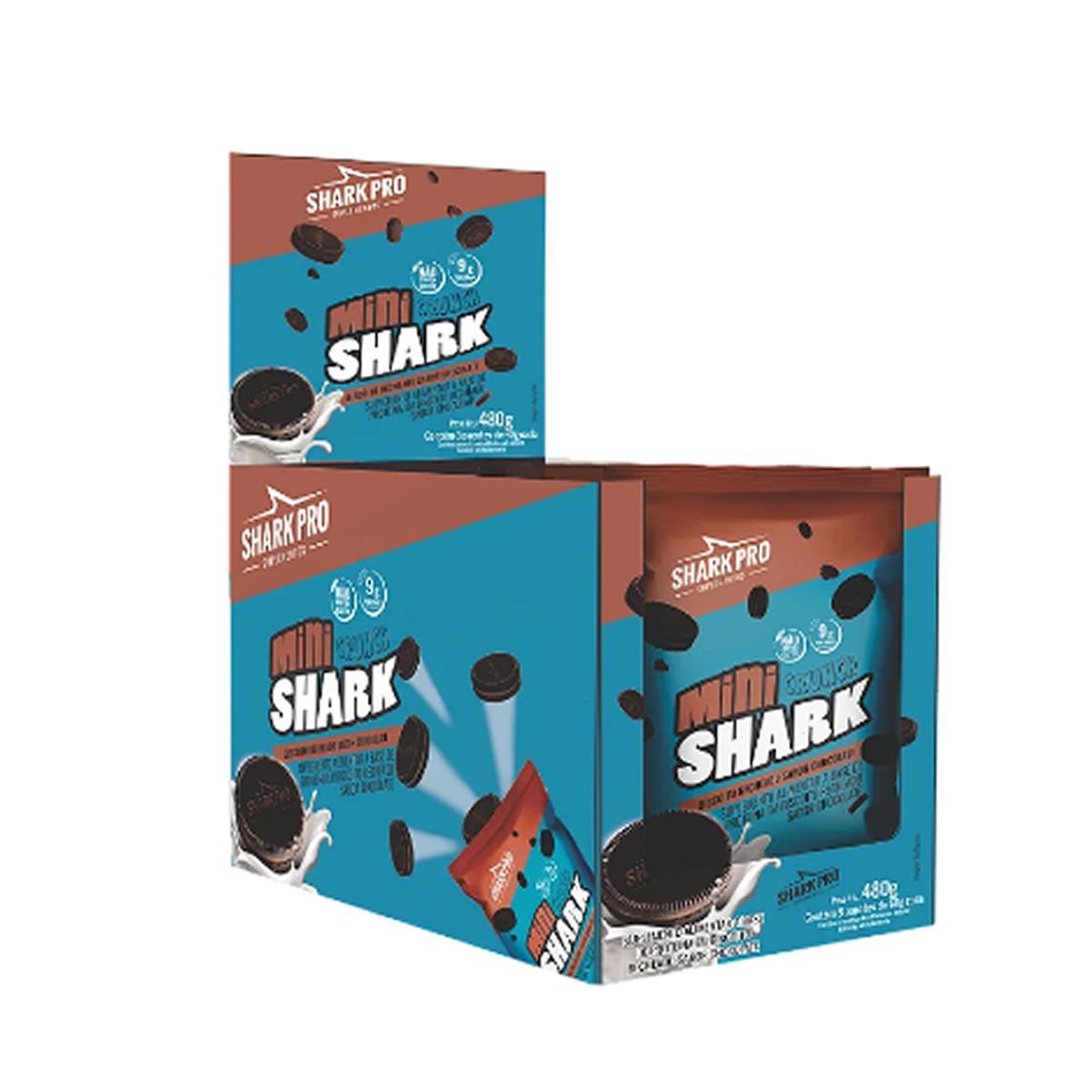 Mini Crunch - 8 Unidades 60g Chocolate - Shark Pro