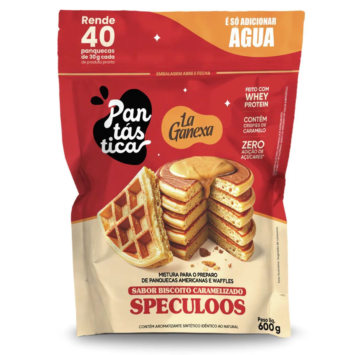 Mistura Para Panqueca - Refil 600g Biscoito Caramelizado - La Ganexa