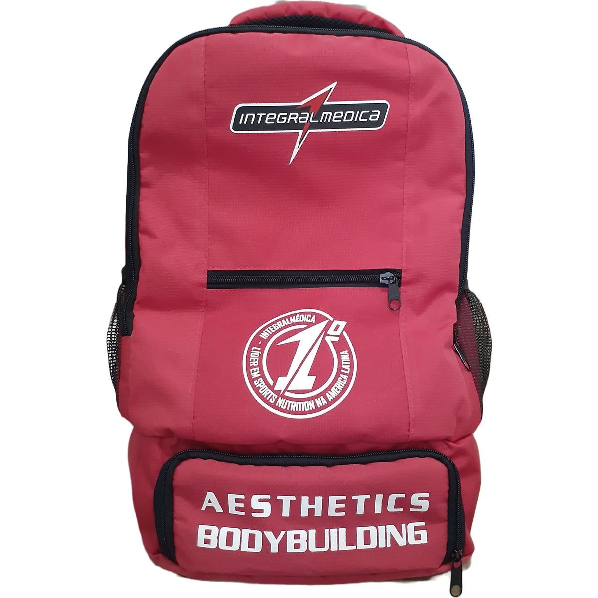Mochila Defender - Vermelha e Branco - IntegralM�dica