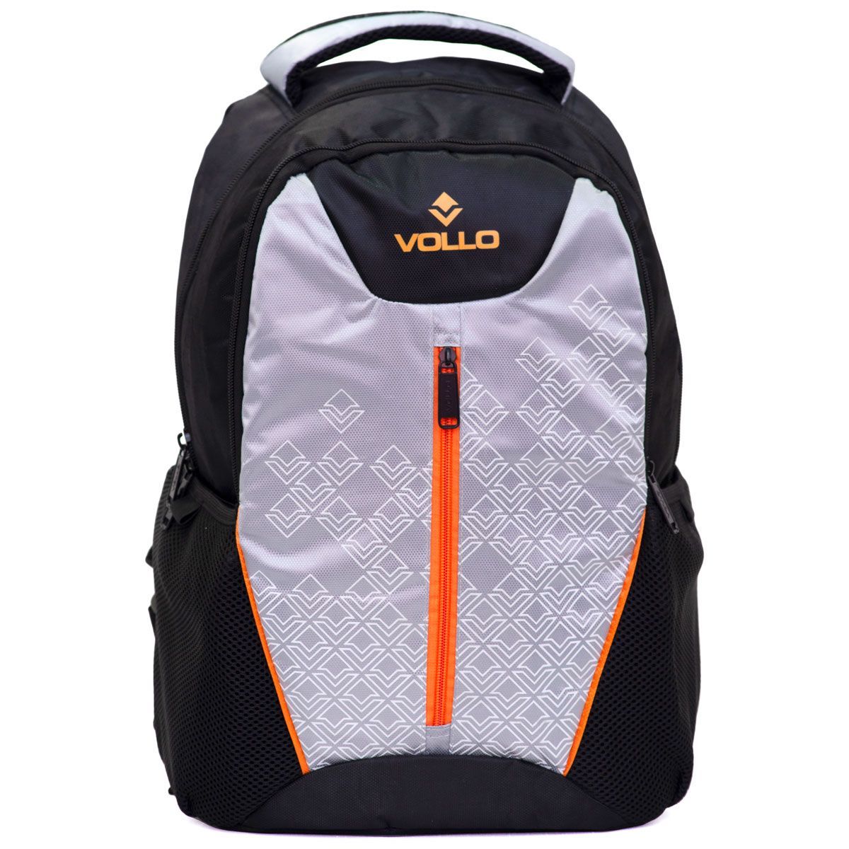 Mochila Vollo Sprint - Preto, Cinza Claro e Laranja - Vollo Sports