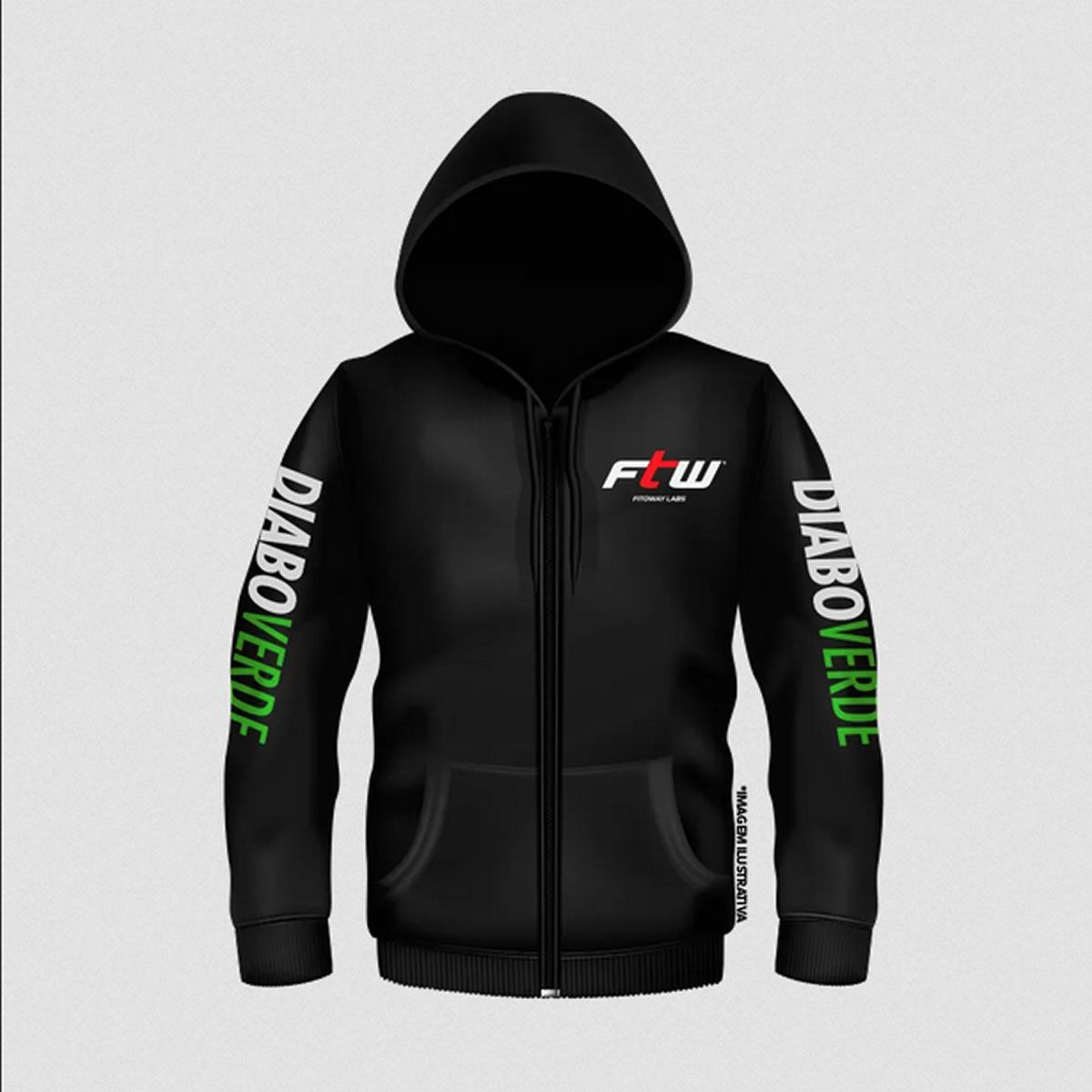 Moletom Diabo Verde Mans�o Maromba - Tamanho M Preto - FTW