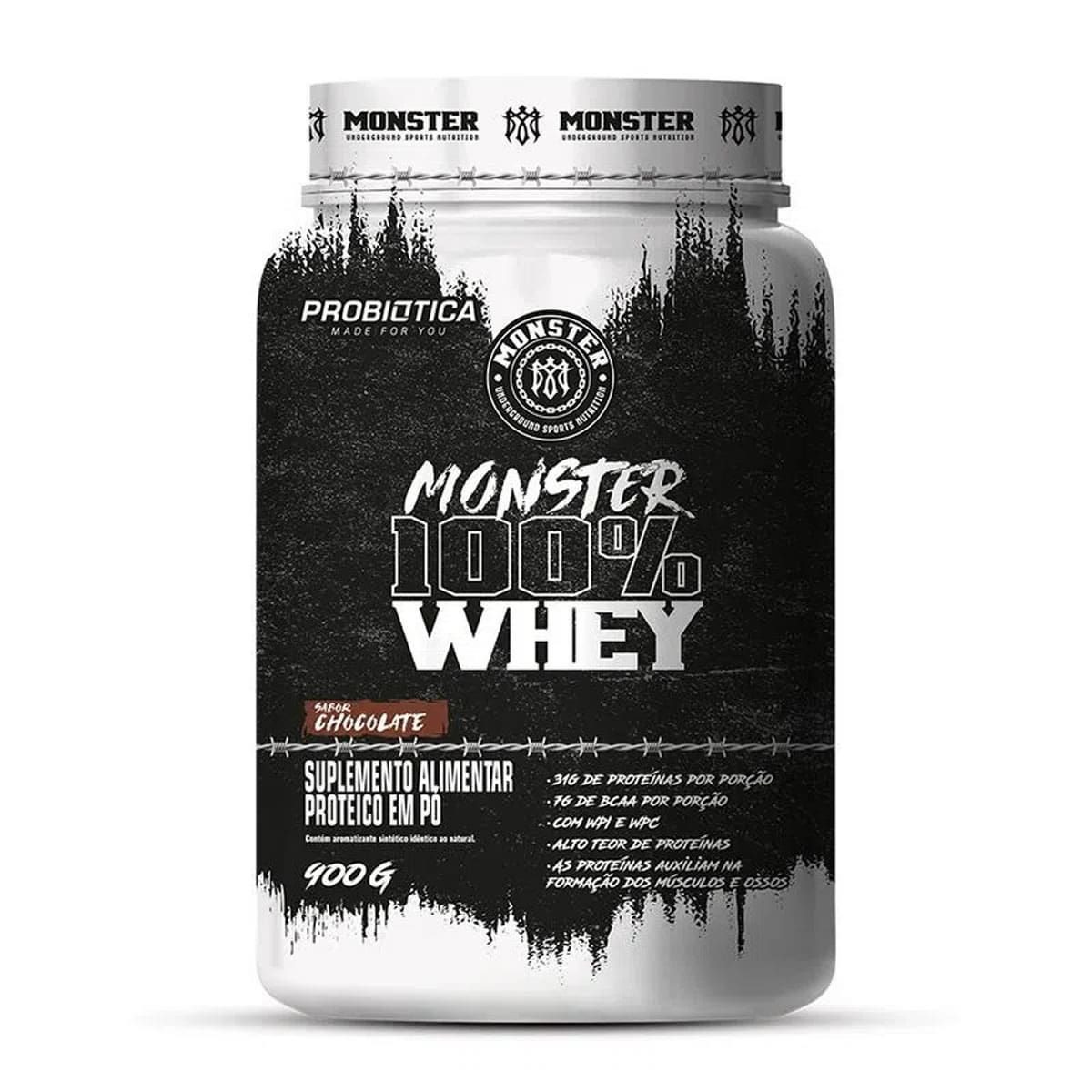 Monster 100% Whey - 900g Chocolate - Probi�tica