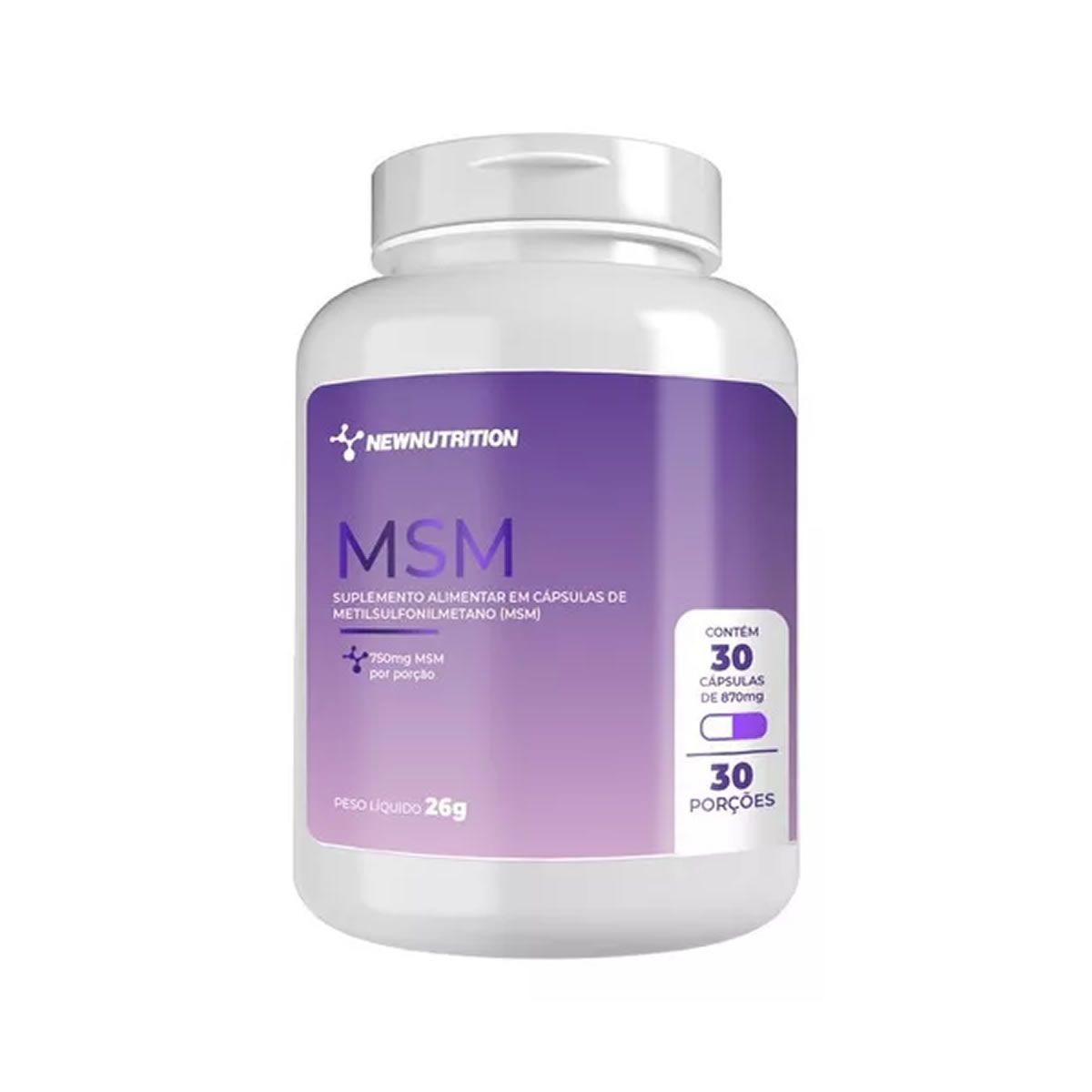 Msm - 750mg 30 C�psulas - NewNutrition
