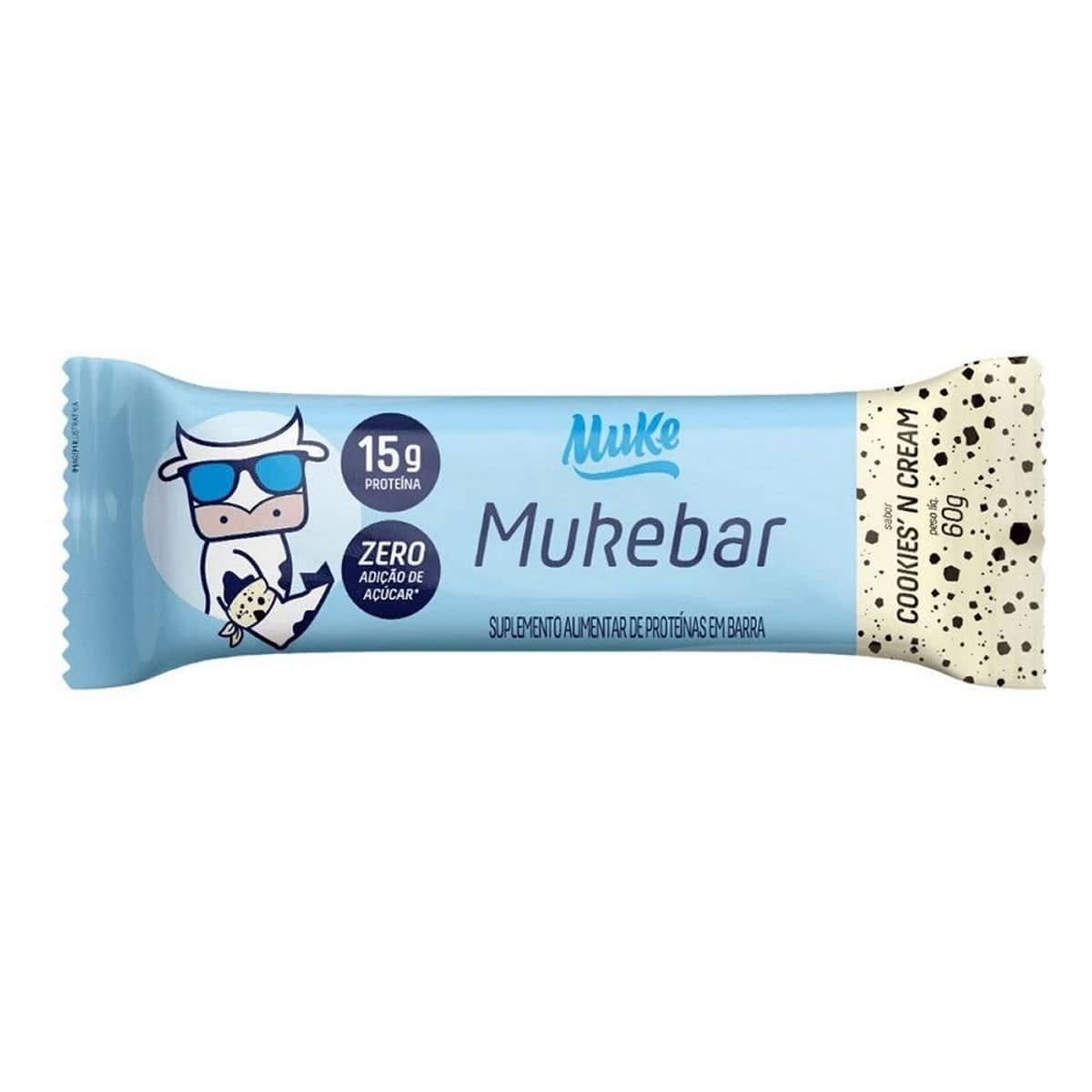 Mukebar - 1 Unidade 60g Cookies & Cream - Mais Mu*** Data Venc. 16/01/2024