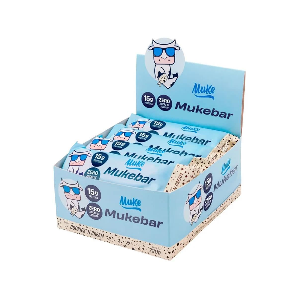 Mukebar - 12 Unidades 60g Cookies & Cream - Mais Mu