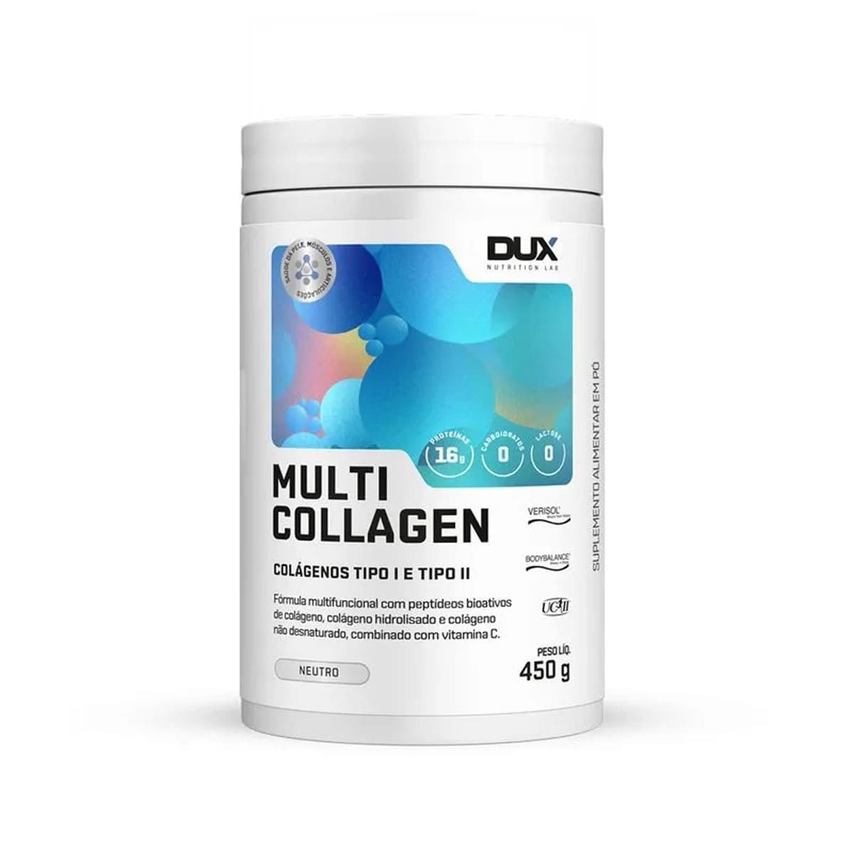 Multi Collagen - 450g Neutro - Dux Nutrition*** Data Venc. 28/02/2026