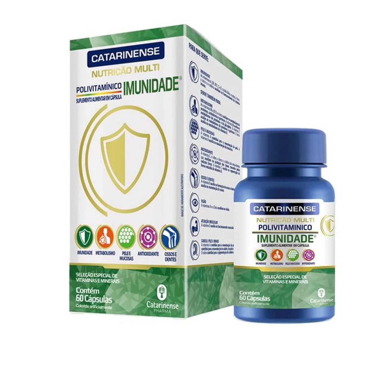 Multi Polivitaminico Imunidade - 60 C�psulas - Catarinense Nutri��o