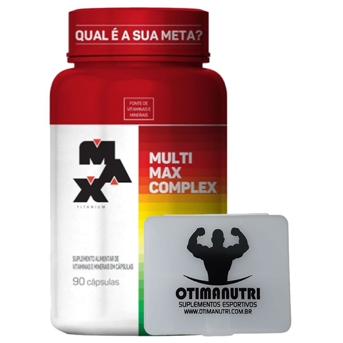 Multimax Complex - 90 c�psulas + Porta C�psulas transparente - Max Titanium