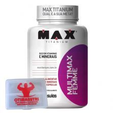 Multimax Femme - 60 c�psulas + Porta C�psulas transparente - Max Titanium