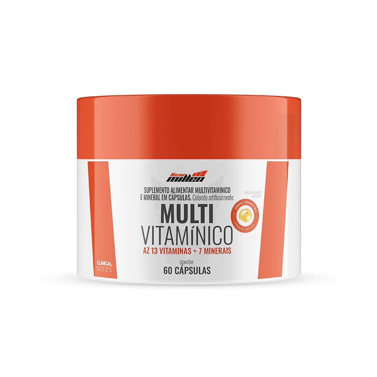 Multivitaminico AZ 13 Vitaminas + 7 Minerais - 60 C�psulas - New Millen