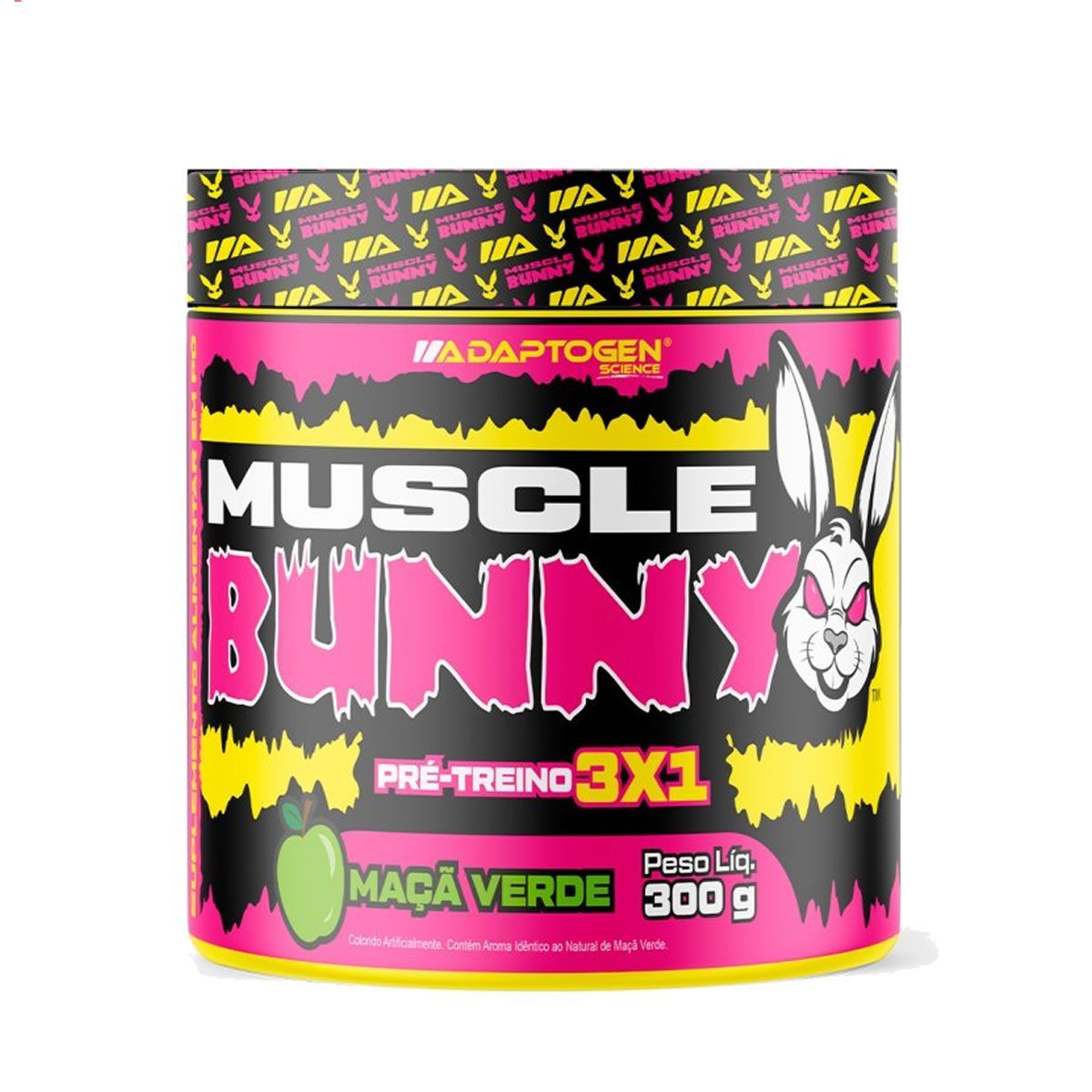 Muscle Bunny Pr�-Treino - 300g Pink Lemonade - Adaptogen
