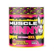 Muscle Bunny Pr�-Treino - 300g Ponche de Frutas - Adaptogen
