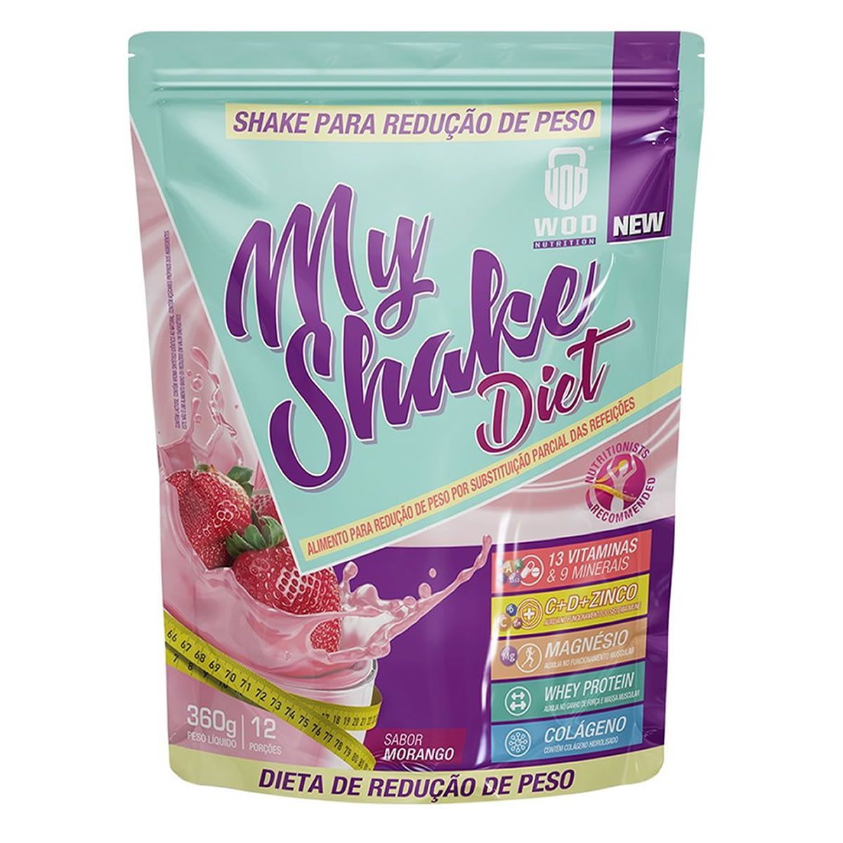 My Shake Diet - 360g Morango - Wod Nutrition