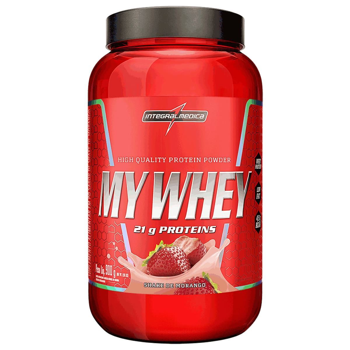 My Whey - 900g Shake de Morango - IntegralM�dica