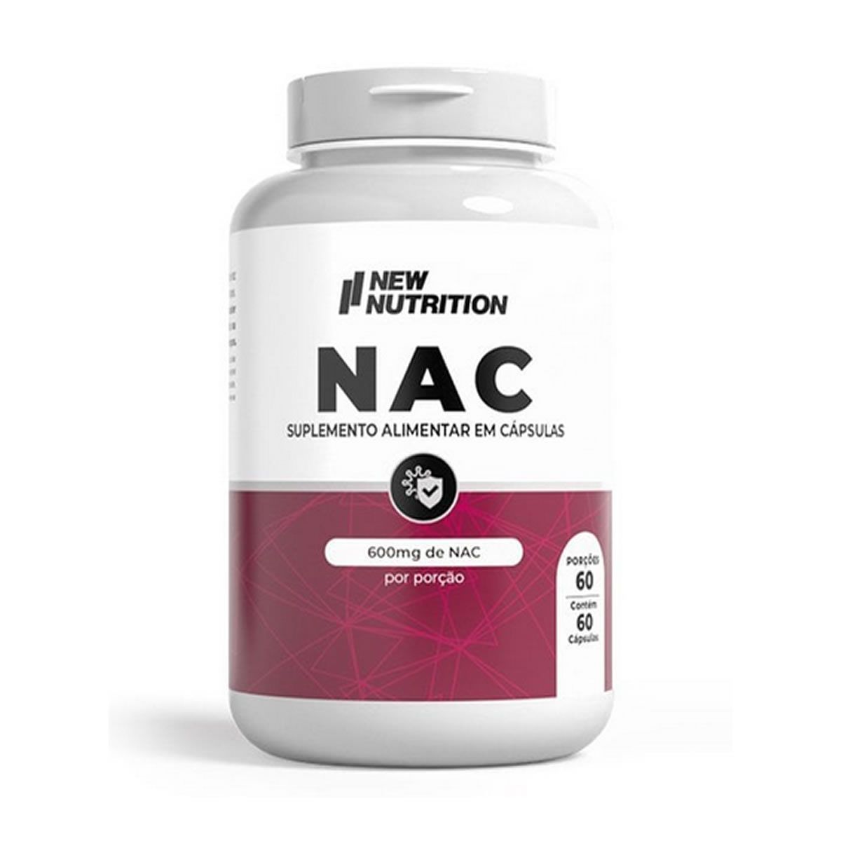 Nac 600mg - 60 C�psulas - NewNutrition