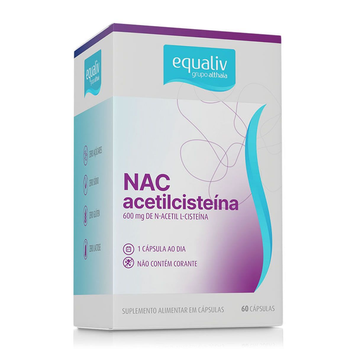 NAC Acetilciste�na 600mg - 60 C�psulas - Equaliv