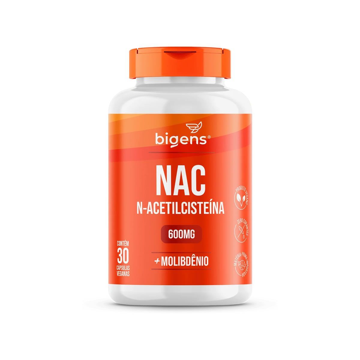 NAC N-acetilcisteina 600mg - 30 C�psulas - Bigens