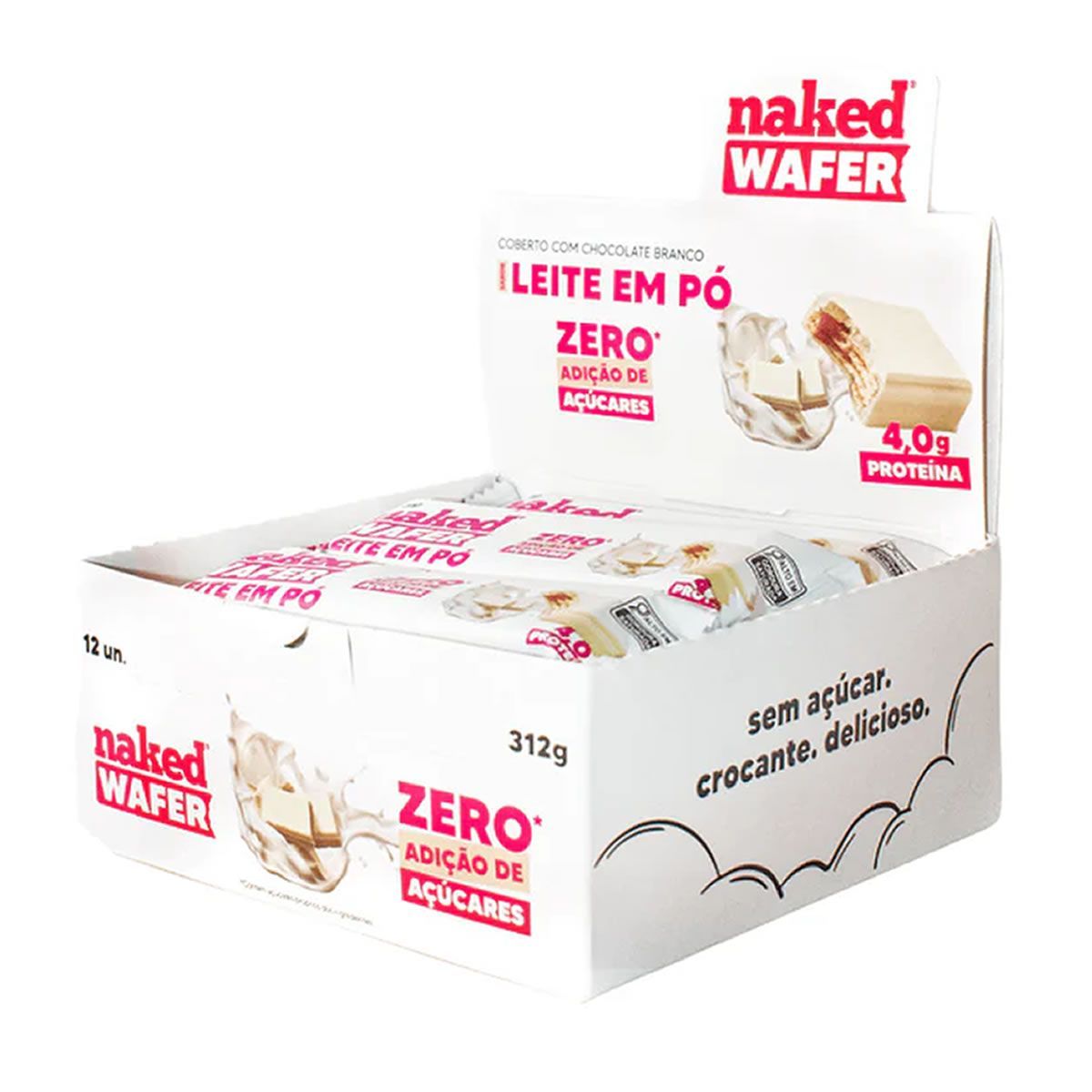Naked Bites - 12 Unidades 26g Chocolate Branco - Naked Nuts