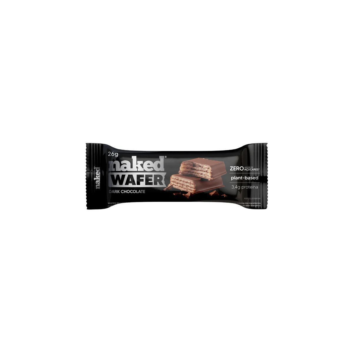 Naked Wafer - 1 Unidade 26g Dark Chocolate - Naked Nuts