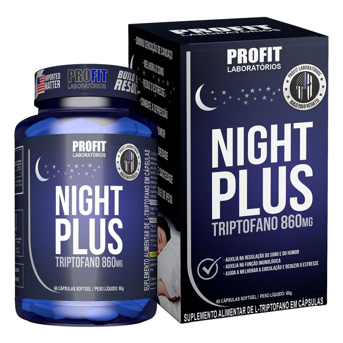 Night Plus - 60 C�psulas Softgel - Profit Laborat�rios*** Data Venc. 24/04/2025