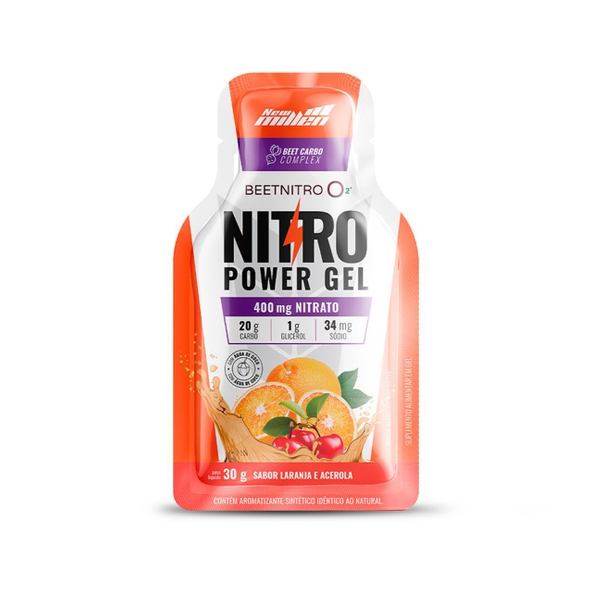Nitro Power Gel  - 1 Sach� Laranja com Acerola - New Millen