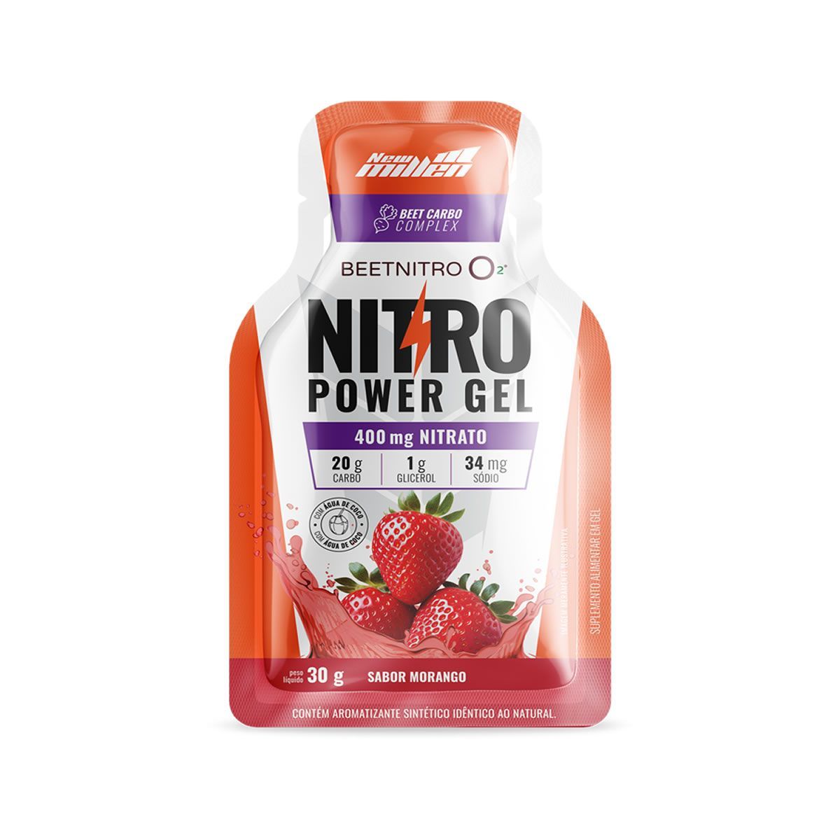 Nitro Power Gel  - 1 Sach� Morango - New Millen