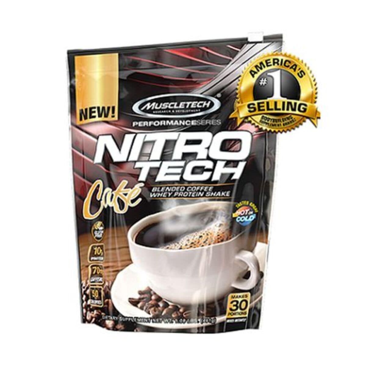 Nitro Tech Blended Coffee - 491g Caf� - Muscletech*** Data Venc. 07/12/2020