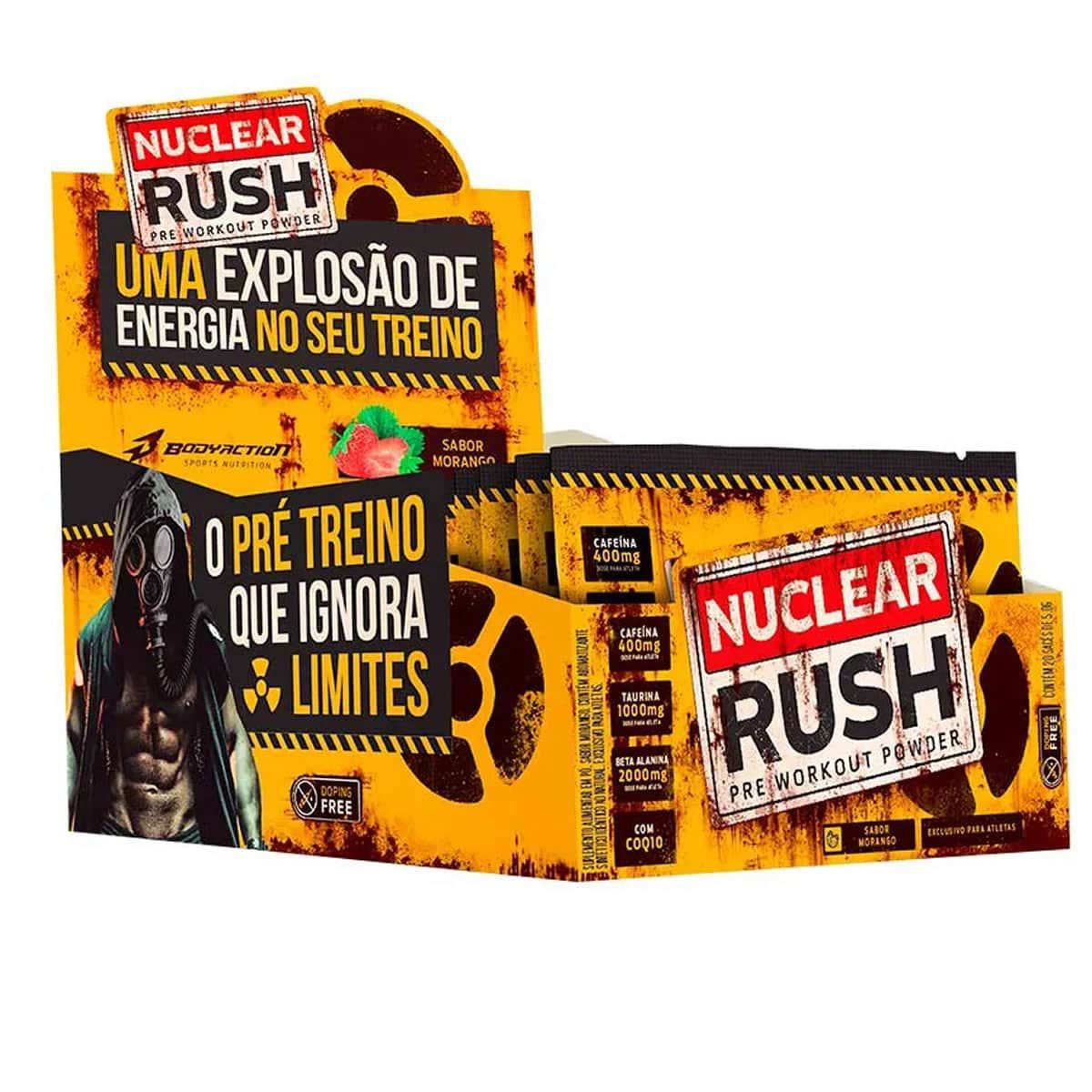 Nuclear Rush - 20 Sach�s 5g Morango - BodyAction