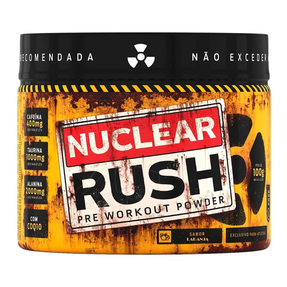 Nuclear Rush Pre Workout Powder - 100g Laranja - BodyAction*** Data Venc. 30/12/2024