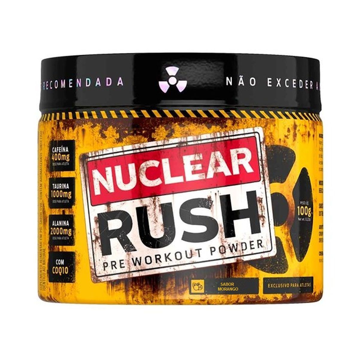 Nuclear Rush Pre Workout Powder - 100g Morango - BodyAction*** Data Venc. 30/04/2025
